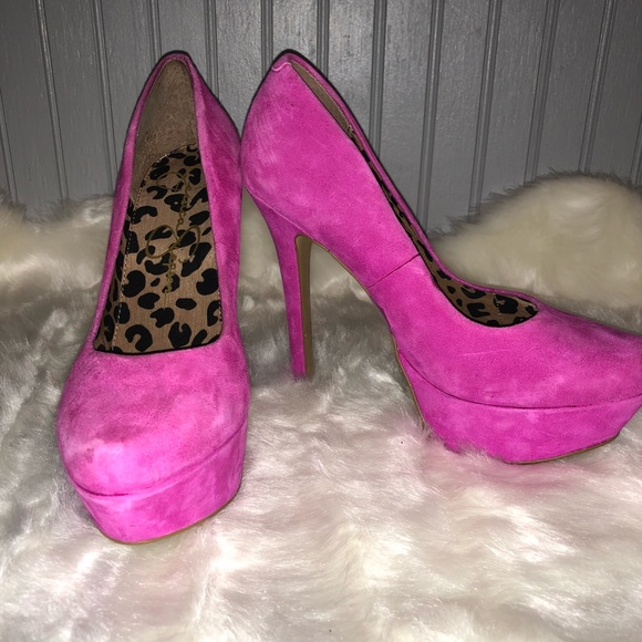 jessica simpson pink suede pumps